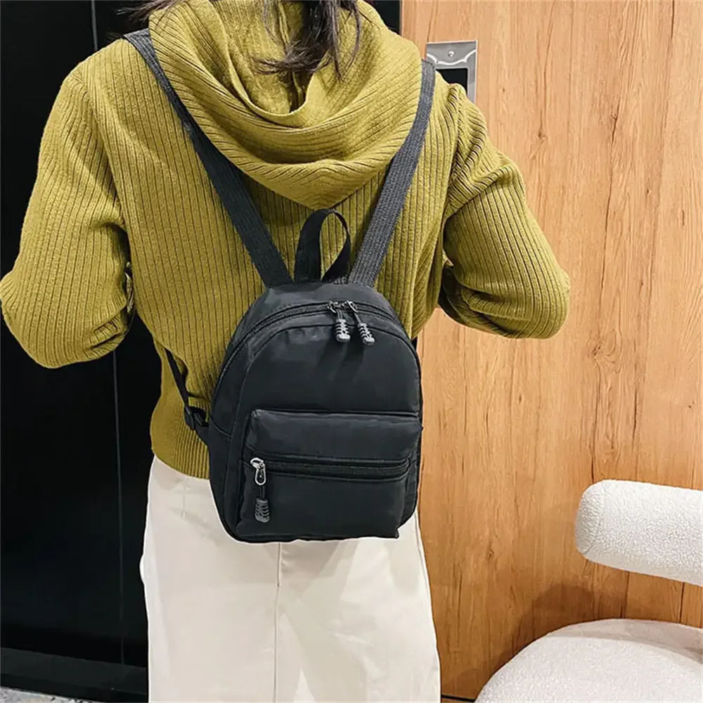 sac d'école holographique en nylon pour femme, petit cartable décontracté, sac de voyage pour adolescent, sac à dos étudiant, coréen, solide, document, sr