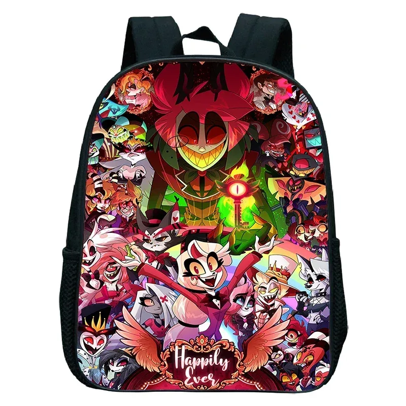 sacs à dos anime hazbin tendance, sacs de maternelle imperméables pour filles et garçons, cartable d'école anime hotel, petit sac à dos pour enfants, mochila