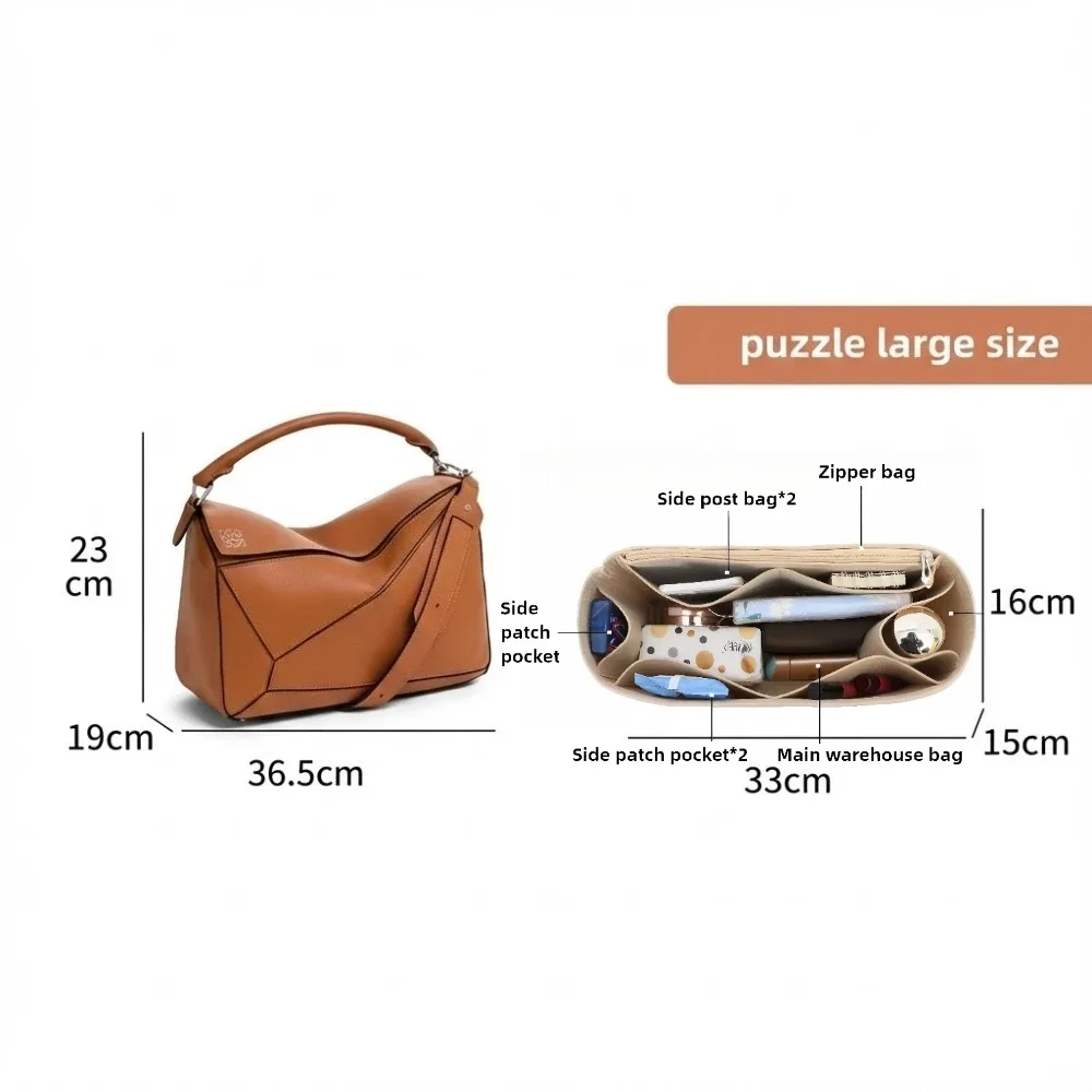 sac à main en feutre pour femmes, organisateur adapté pour loe-we puzzle, sac à main de maquillage, sacs à cosmétiques, sac de luxe de styliste