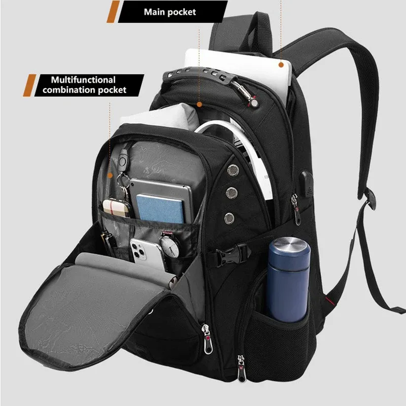 sac à dos étanche pour ordinateur portable 17 pouces pour femme, grand sac de voyage pour avion, sac à dos tendance pour homme et fille, pour l'école et les adolescents, mochila