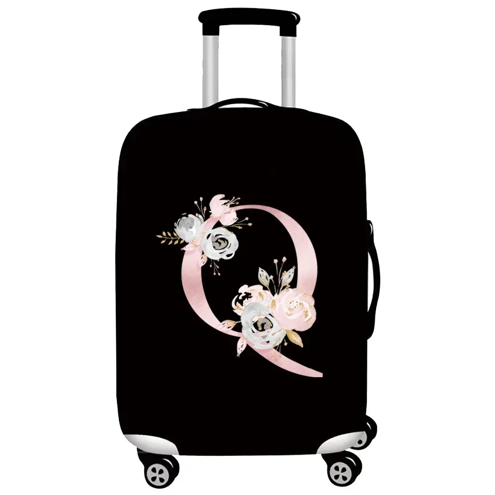 optics-juste de protection élastique pour bagages, housses de valise trempées, housse de chariot, accessoires de voyage, série pink flower, 18 "-32"