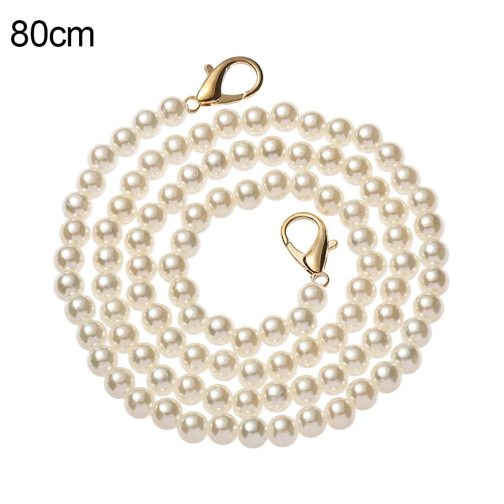 chaîne sac perle imitation blanc ornement mode remplacement personnalisable accessoire voyage finition élégante multiples tailles disponibles