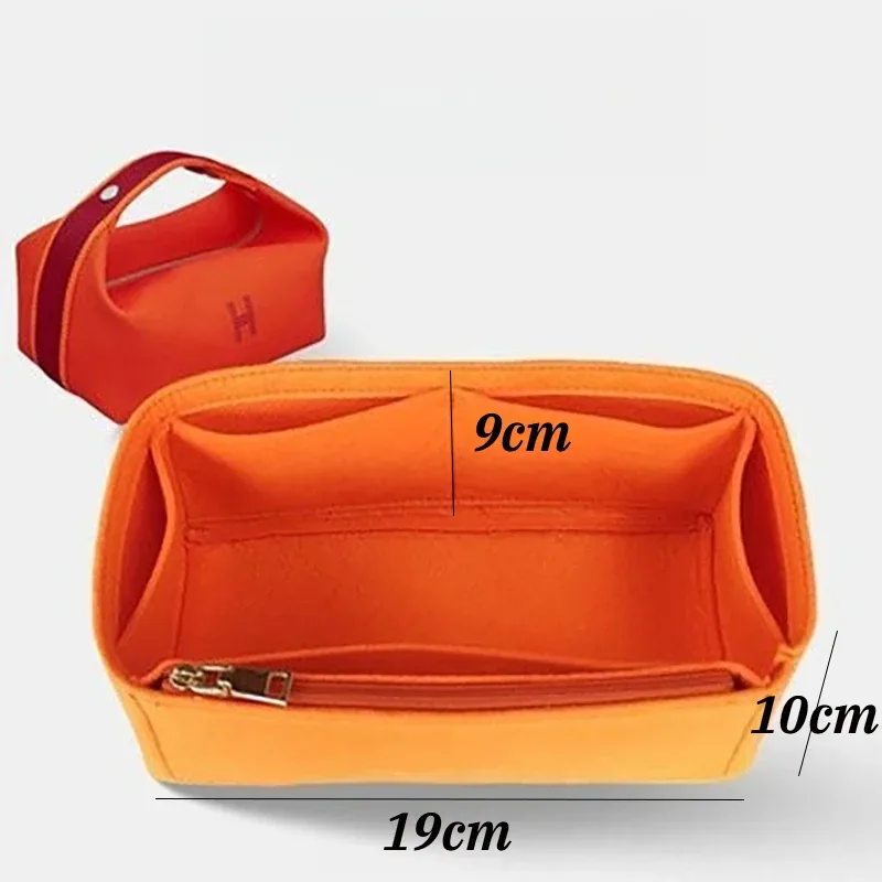 organisateur en feutre épaissi et robuste, avec plusieurs compartiments et fermeture éclair, pochette de rangement pliable pour sac à lunch et sac fourre-tout