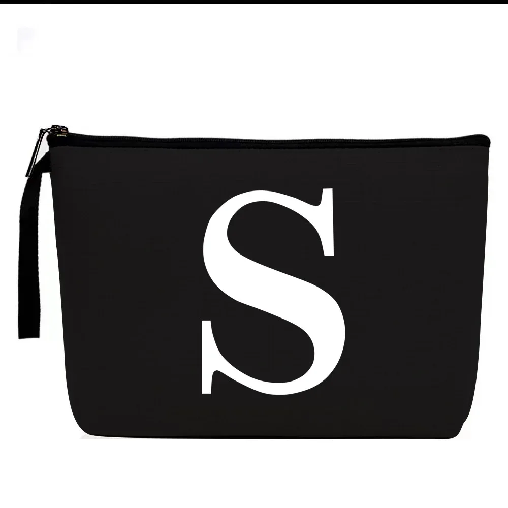 sac à cosmétiques à motifs de lettres, trousse de maquillage, organisateur d'articles de toilette, pochette de rangement de lavage, étui de maquillage pour cadeaux de mariage