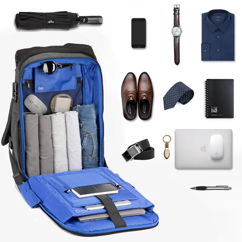 kingsons-sac à dos antivol pour hommes et femmes, sac d'école, sac à dos pour ordinateur portable 15.6 ", 17.3", sac de voyage à main mochila