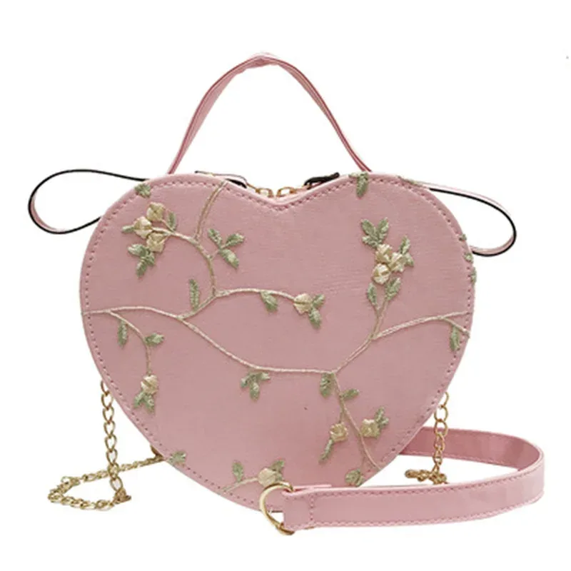 sacs à main ronds en dentelle pour femmes, sacs à bandoulière en cuir pu de bonne qualité, petits sacs à bandoulière avec chaîne de fleurs fraîches
