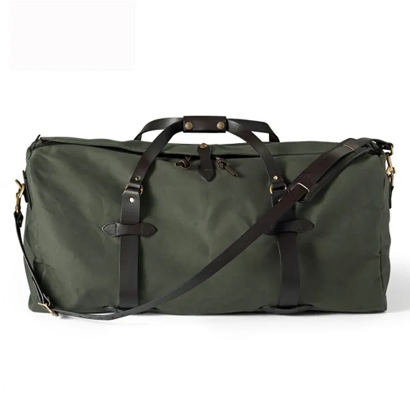 tailleur brando american vintage 70222 sac de voyage en toile cirée à l'huile lourde grande capacité 58*33*28 cm sac à bandoulière portable
