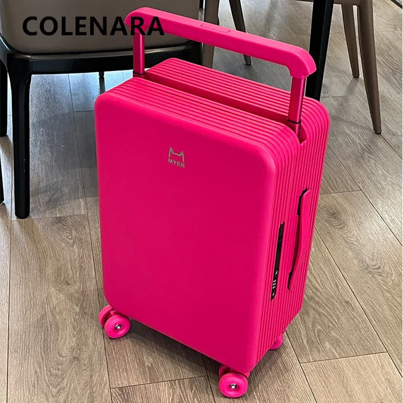 valise colenara 20/24 pouces en abs + pc de haute qualité, bagage cabine pour femmes, valise à roulettes pour étudiants, valise à code pour hommes