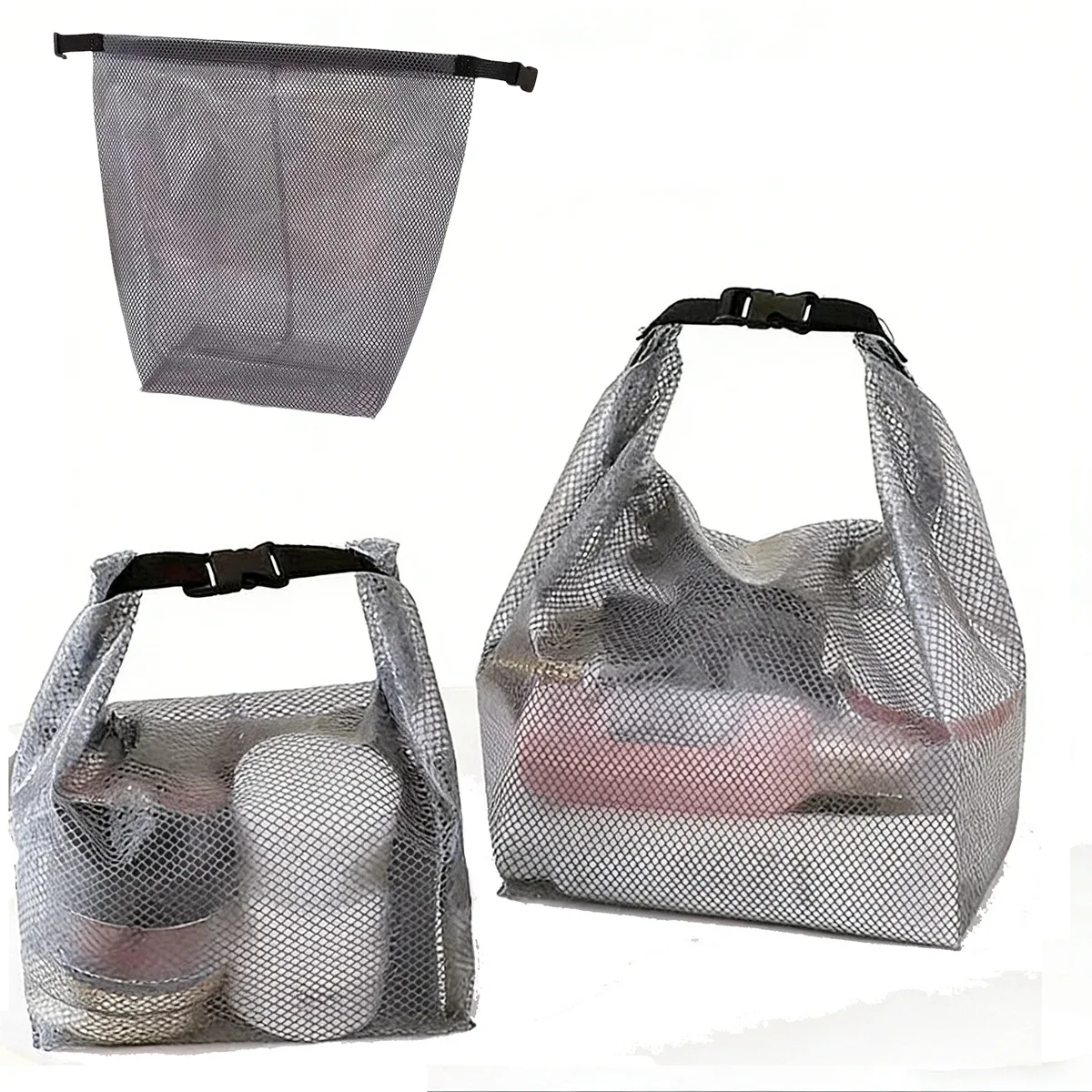 sacs de rangement portables avec poignée, grande ouverture, trousse de toilette étanche, pochette de rangement pour maquillage, pour voyage, fitness, natation, extérieur