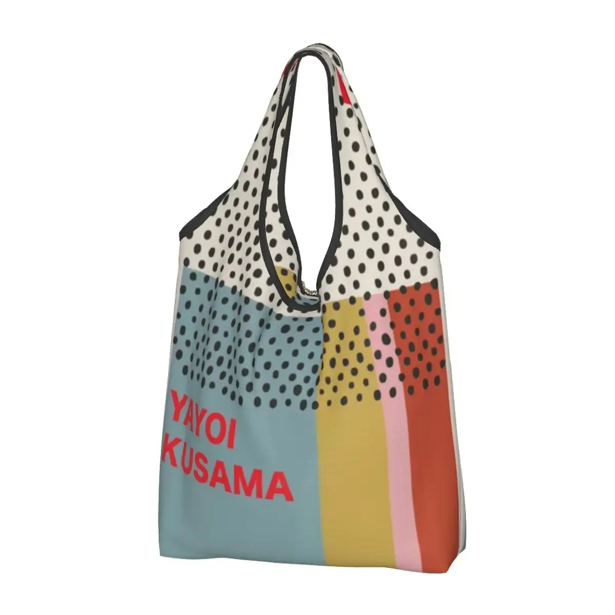 sacs à provisions personnalisés pour femmes, sacs fourre-tout d'épicerie portables, grande capacité, germination yayoi kusama