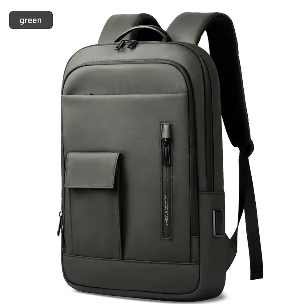 heroic knight – sac à dos d'affaires fin pour hommes, étanche, pour ordinateur portable 15.6 pouces, élégant, multifonctionnel, pour motard, sac à bandoulière de voyage