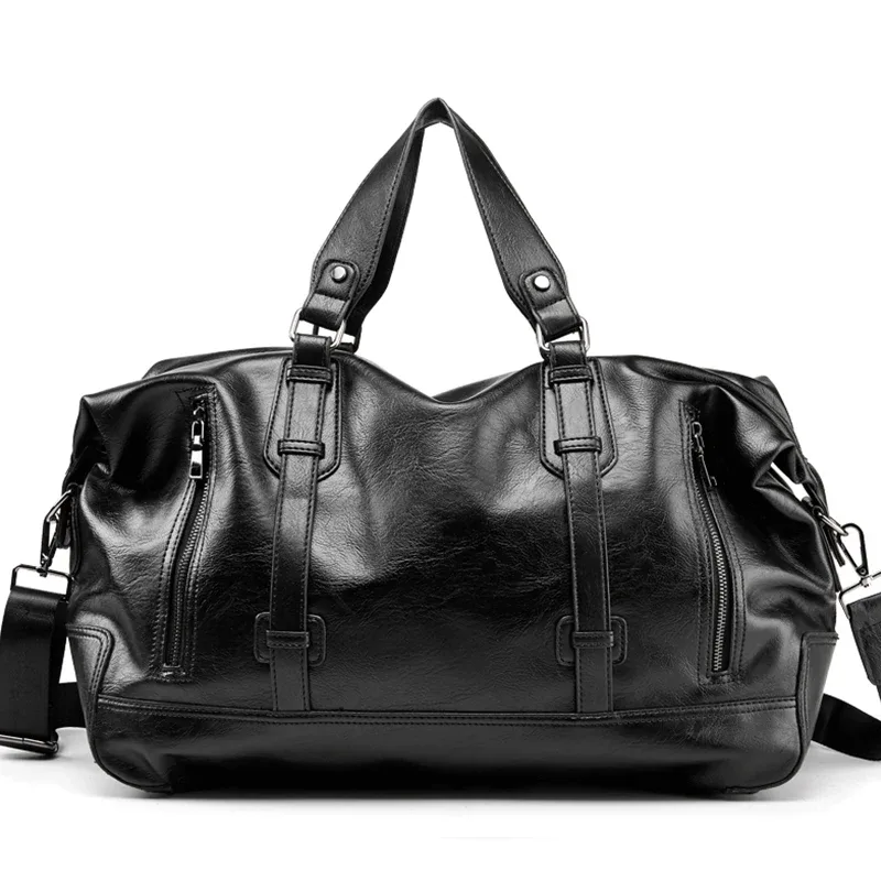 gumst hommes sac à main en cuir grande capacité sac de voyage hommes sac à bandoulière mâle voyage duffle sac fourre-tout décontracté messager sacs à bandoulière