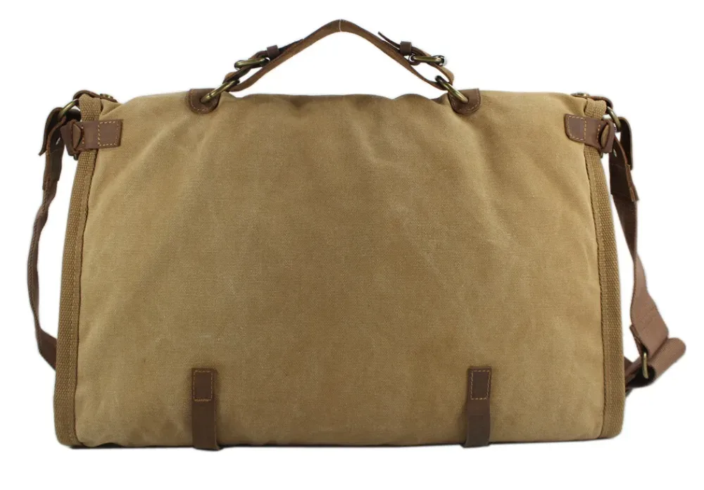 sac de voyage vintage rétro militaire en toile et cuir pour hommes, sac de sport, sac de week-end, sac de nuit, sac à main tendance