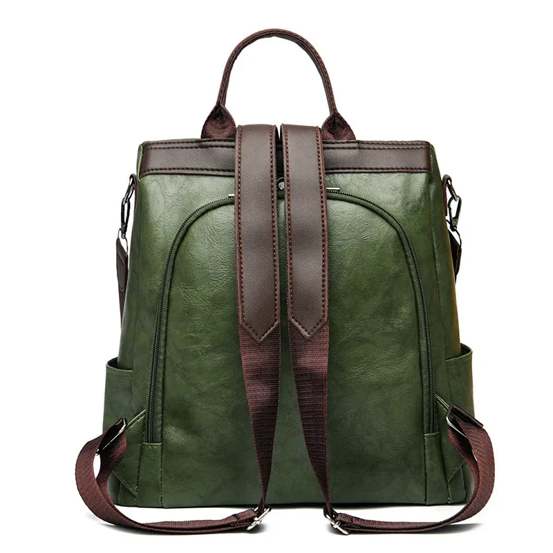 nouveau dames pu sac à dos femmes vintage sac à bandoulière voyage sac à dos femmes sacs de jour sacs de travail multi poche en cuir souple