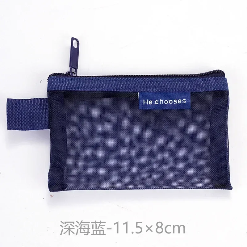 petit sac carré de couleur unie pour pièces de monnaie, maille en nylon, rouge à lèvres, clé, écouteurs, support organisateur, bus, banque, carte d'identité, cartes de crédit, pochette de rangement
