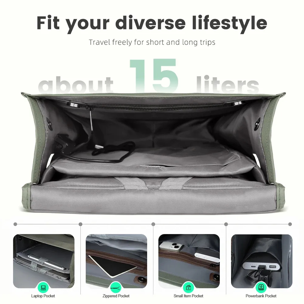 heroic knight – sac à dos tendance pour hommes, antivol, pour ordinateur portable d'affaires, 15.6 pouces, étanche, usb, court voyage, travail, école