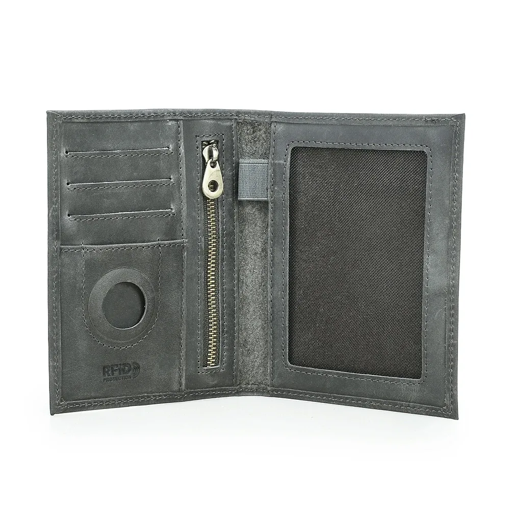 porte-passeport en cuir de vache véritable, portefeuille de voyage avec étui airtag, porte-stylo de poche anti-perte, couverture de passeport bloquant rfid