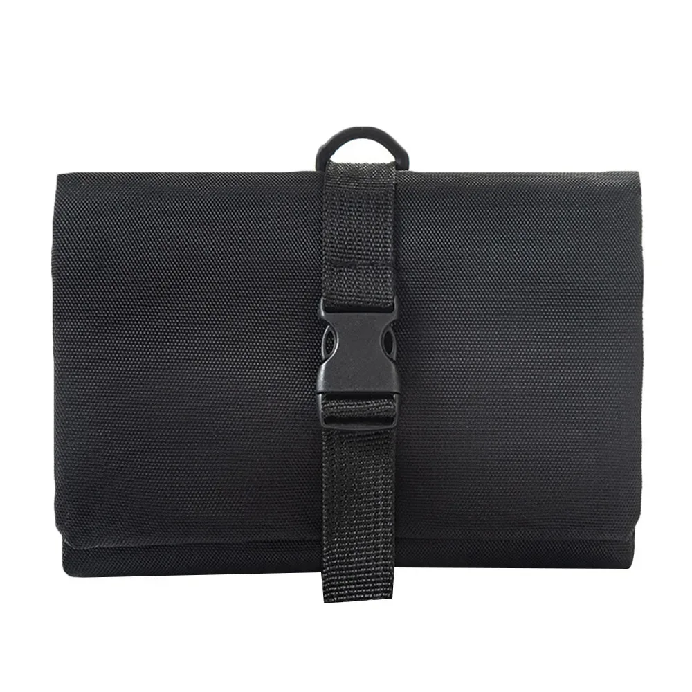 sac de toilette pliable avec crochet, multifonctionnel 3-en-1, sac de voyage grande capacité, sac de rangement cosmétique détachable