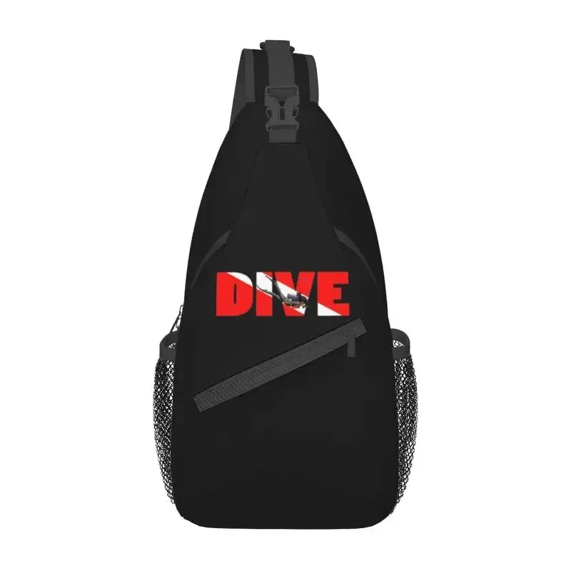 sensation de plongée sous-marine bubble sling crossbody backpack pour homme, sac de poitrine personnalisé initié par le plongeur, voyage, randonnée, sac à dos