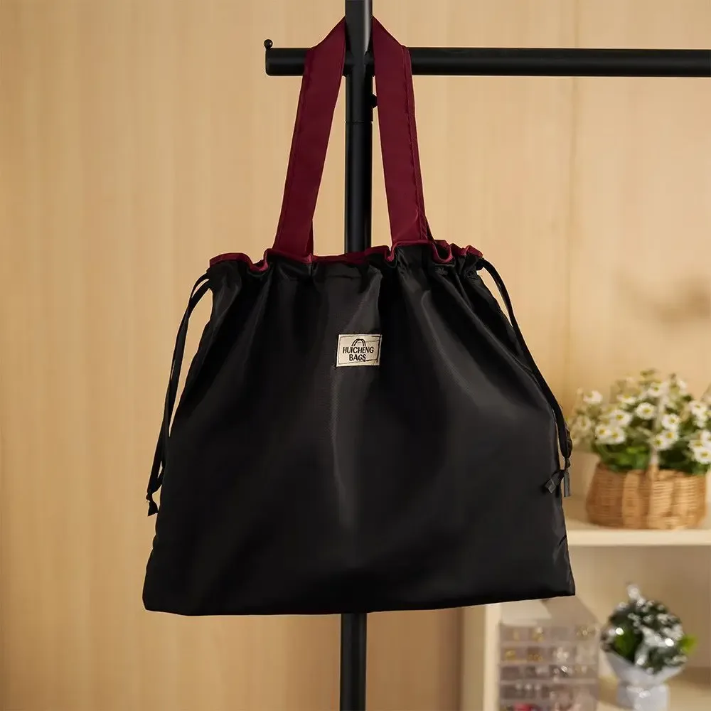 sac de courses à cordon de serrage, sac de rangement réutilisable pour supermarché, sac à bandoulière écologique pour voyage, sac fourre-tout de poche