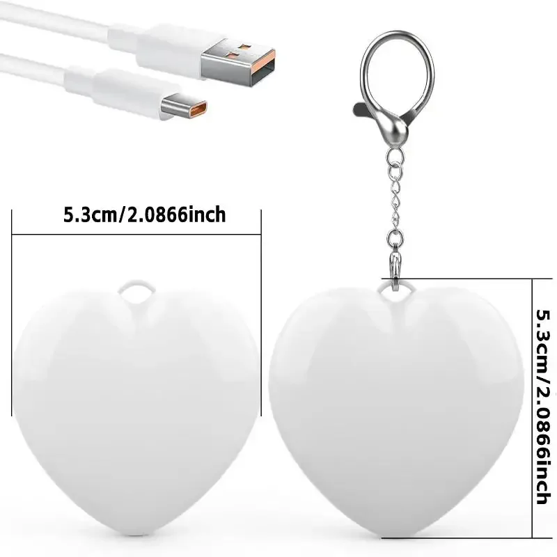 lampe de sac à main en forme de cœur à activation tactile, mini led, porte-clés avec capteur intelligent 16s pour sacs fourre-tout et voyages pour femmes