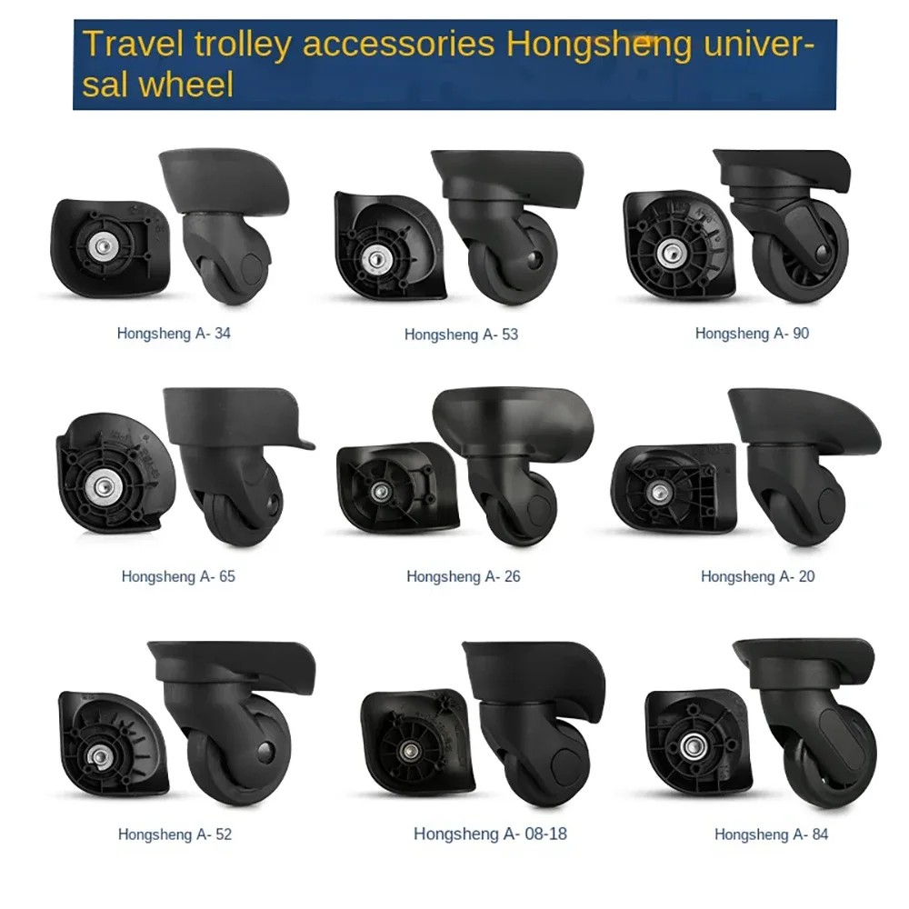 roue universelle silencieuse hongsheng pour valise, accessoires de remplacement et réparation de roues de valise à roulettes avec serrure à combinaison