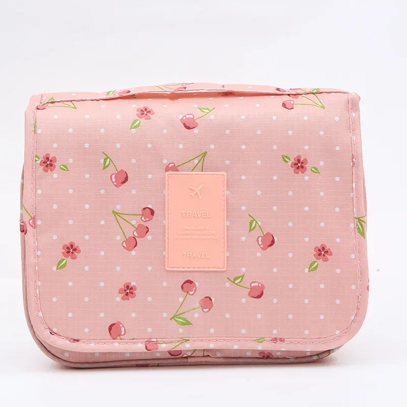 sac de maquillage de haute qualité pour femmes, sac à cosmétiques de voyage, crochet, organisateur de produits de toilette, rangement étanche, sac de lavage suspendu pour salle de bain