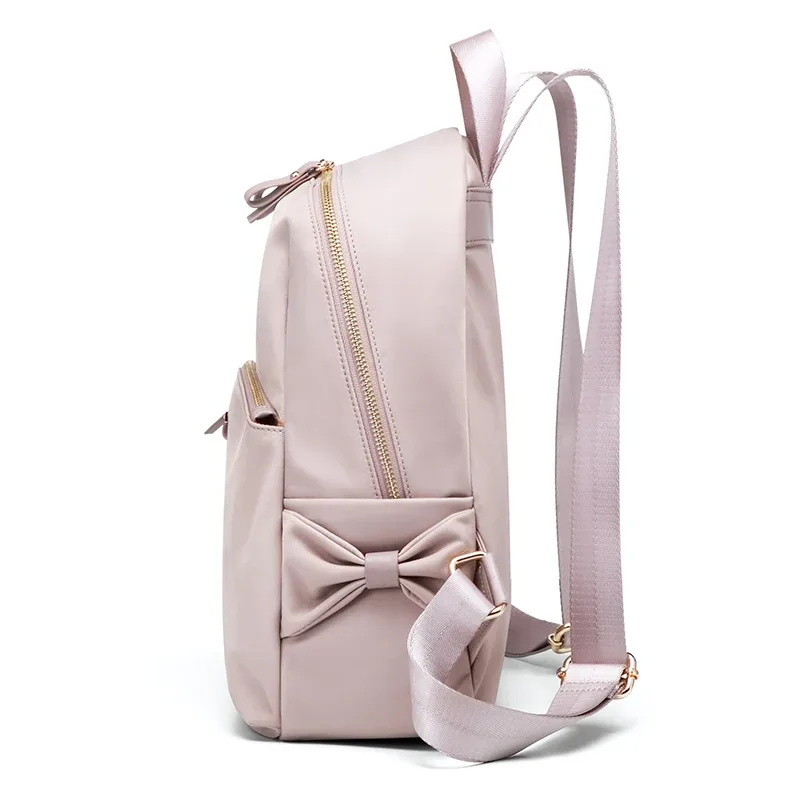 golf-sac à dos léger et élégant avec nœud pour femme, rose, mignon, petit sac à dos, sac à main pour femme, antivol, mode