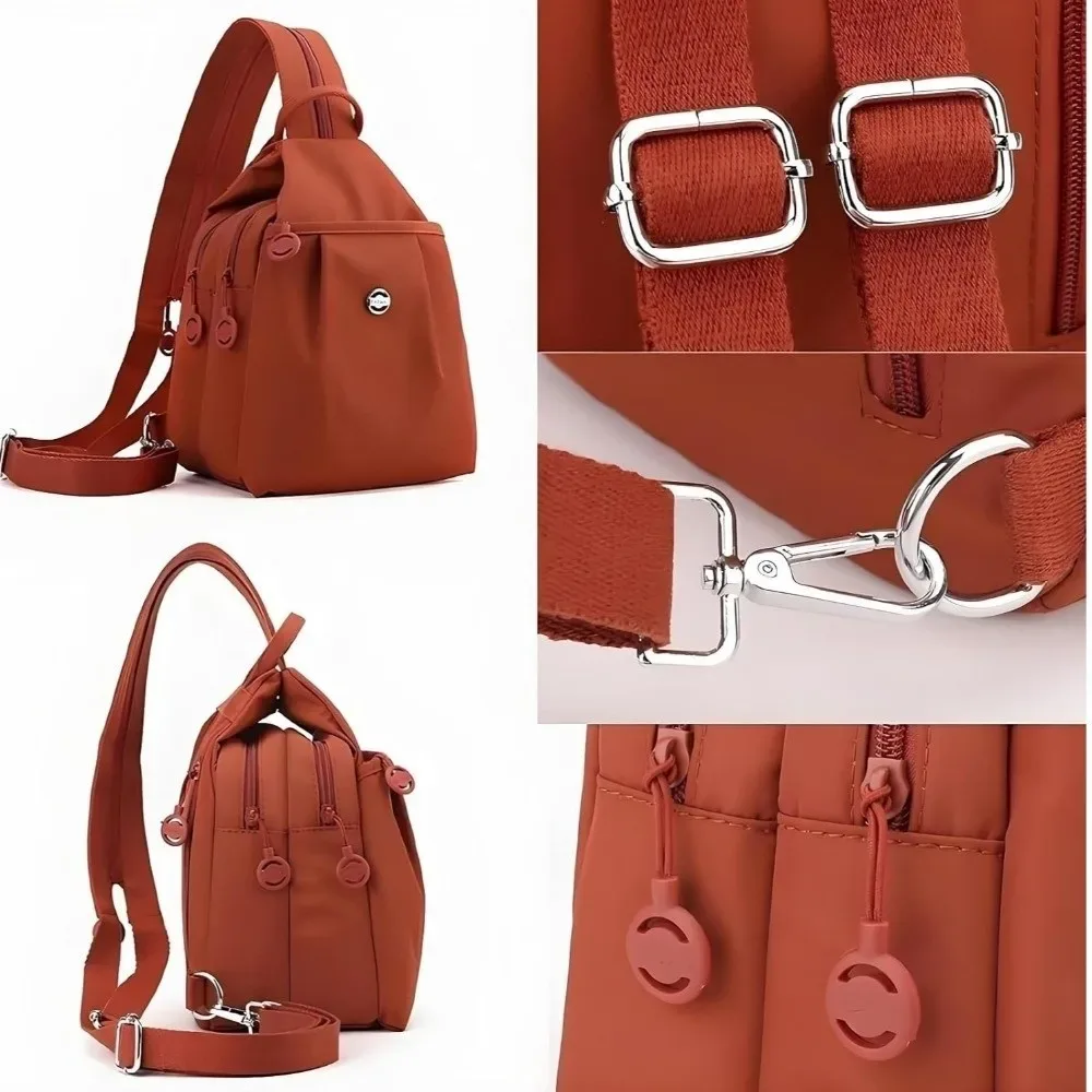 nouveau sac à dos en tissu oxford grande capacité, sacs de poitrine imperméables, sac à bandoulière multi-usages multi-couches pour la randonnée en extérieur