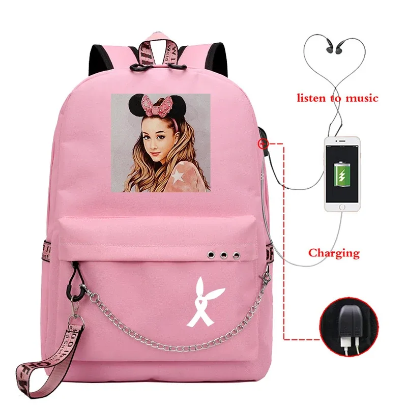 sac à dos ariana grande tendance pour filles, sac d'école pour adolescentes, sacs à dos de voyage pour femmes, sac à dos de randonnée assorti avec tout