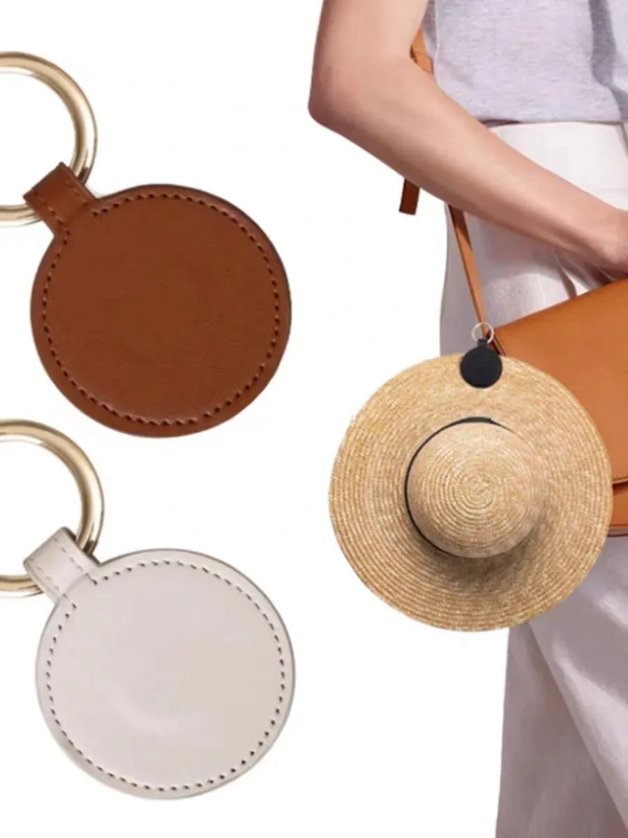 pince à chapeau en cuir pu pour femme, artefact magnétique portable, crochet de sac à dos, rangement d'accessoires pendentif, nom personnalisé, mode