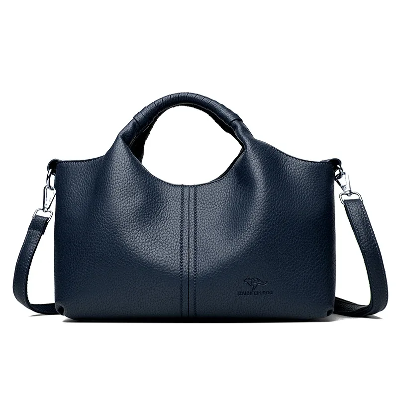 sac fourre-tout en cuir authentique pour femmes, fourre-tout de luxe de grande capacité, sacs à bandoulière diagonale à une épaule, sac à main simple à la mode