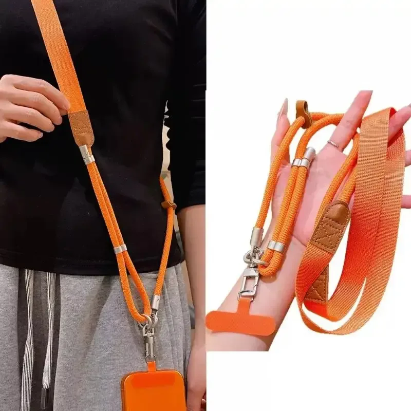 lanière de téléphone réglable à porter en bandoulière, avec clip détachable, anti-perte, sangle de téléphone portable, sangle de sac à bandoulière pour les voyages en plein air et l'utilisation quotidienne.