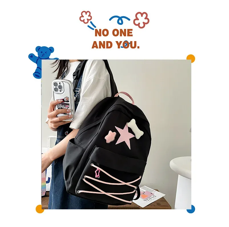 sac à dos japonais y2k pour adolescentes, cartable d'étudiant, kawaii, décontracté, harajuku, voyage, pour femme