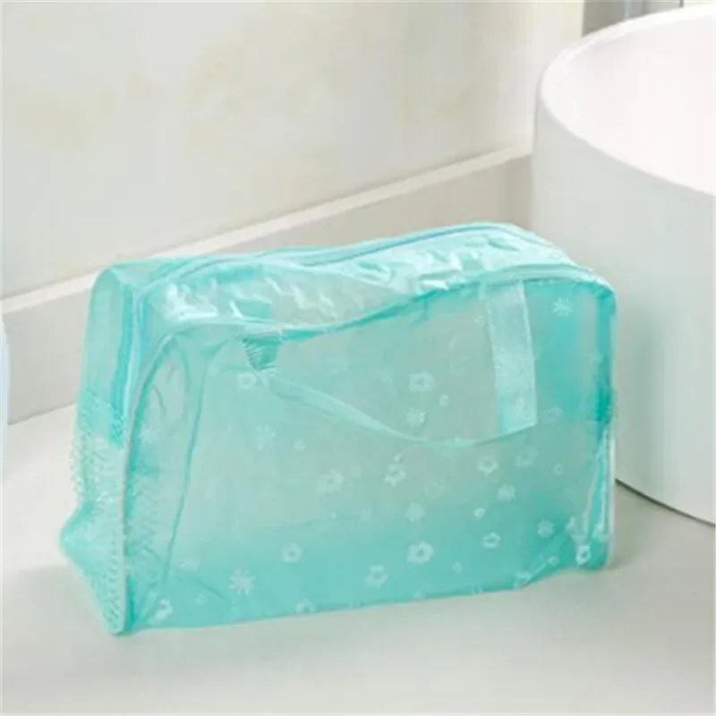 sac à cosmétiques transparent en pvc, 1 pièce, trousse de maquillage transparente pour femmes et filles, trousse de beauté étanche à fermeture éclair, trousse de toilette de voyage, sac à main