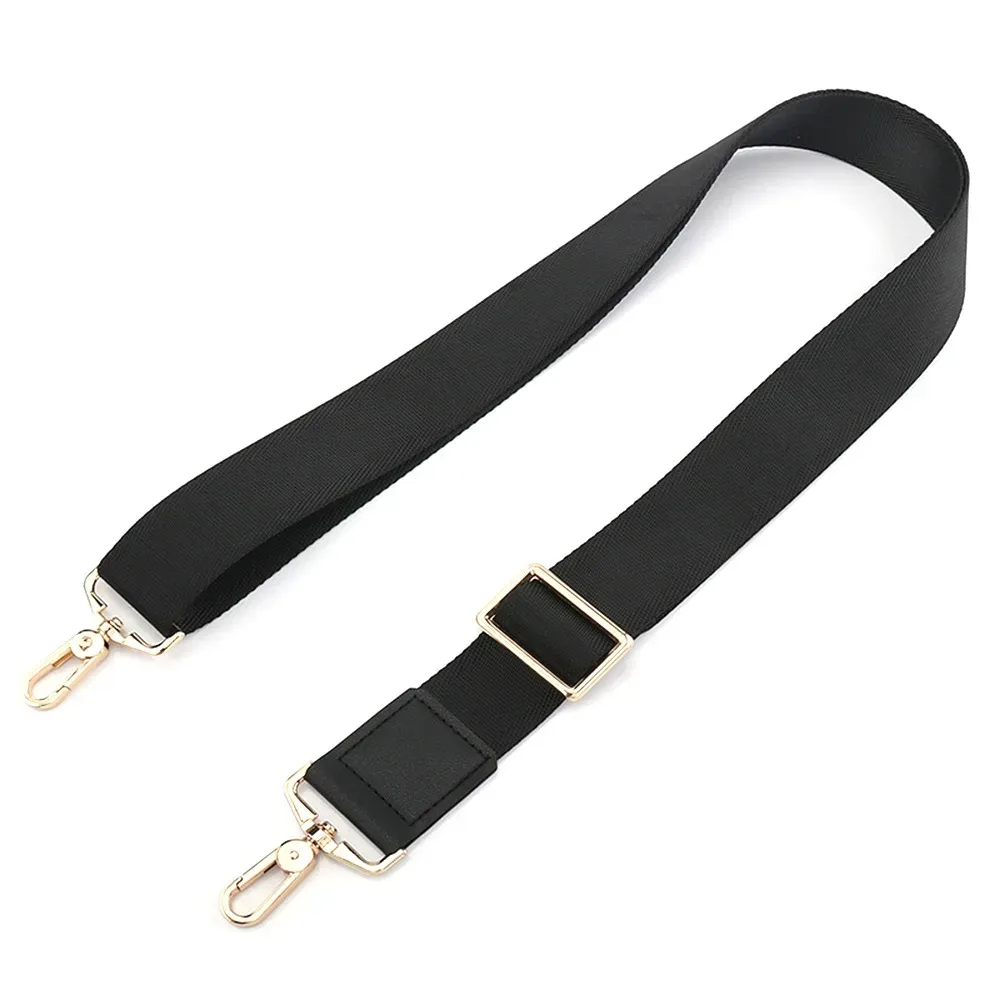 sangle de sac réglable diy en nylon noir, poignée de sac à main, bandoulière pour sac à bandoulière