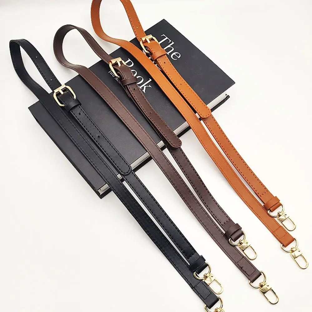 1 pièces sangle de remplacement réglable sac à bandoulière en cuir pu bandoulière pour petits sacs pochette sangle noire largeur 1.8cm