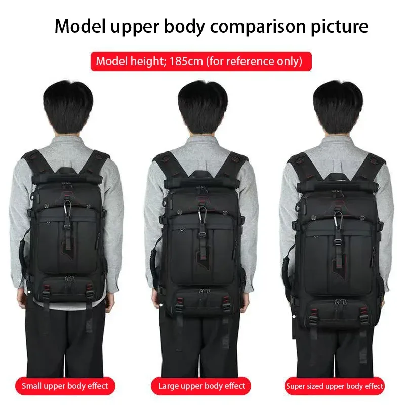 sacs à dos de voyage pour hommes et femmes, sac à dos surdimensionné de 60 à 70 litres, sac de voyage convertible durable, avec compartiment pour chaussures