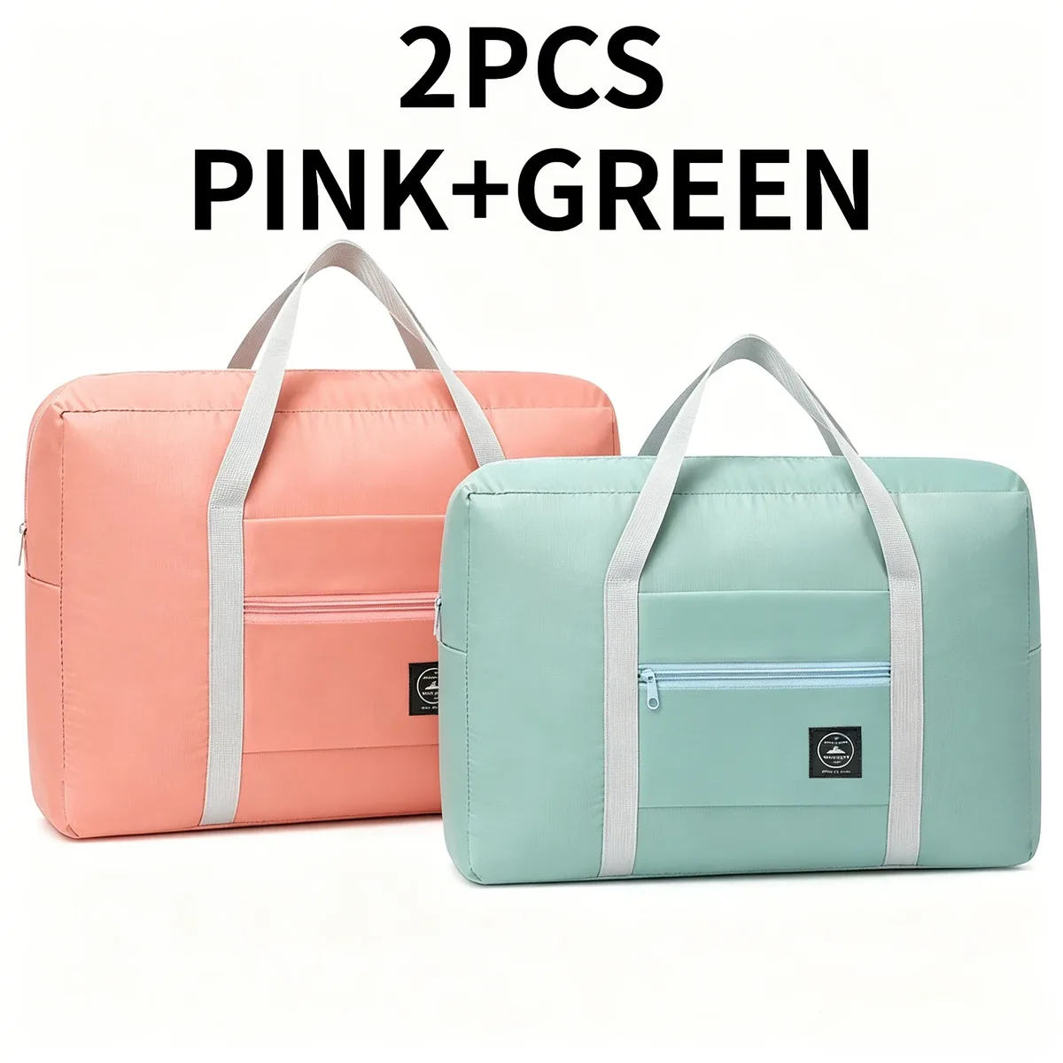 lot de 2 sacs de voyage pliables pour compagnies aériennes, sac de cabine, sac de week-end, sac de nuit, sac de transport pour l'hôpital, sac de sport pour femmes et hommes
