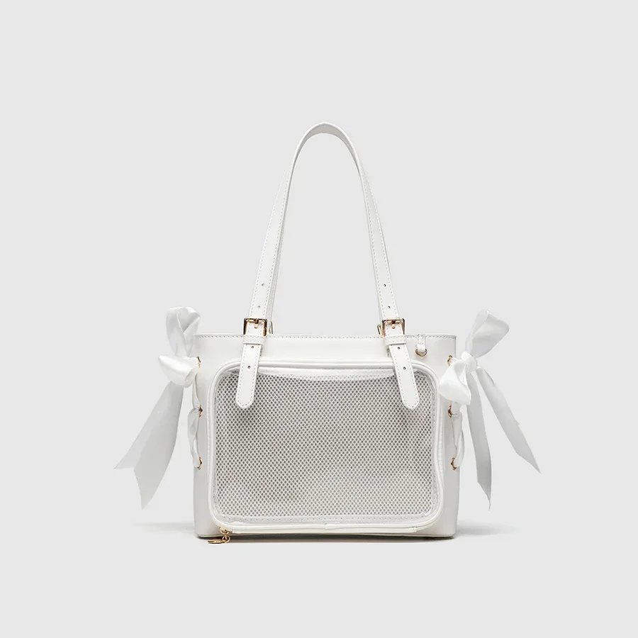 sac japonais harajuku ita pour femmes, pochette transparente en pu, sac à main pour lycéennes, uniforme jk, sac à bandoulière