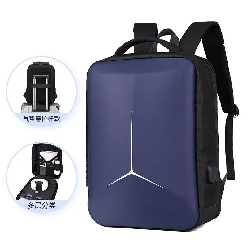 sac à dos d'affaires usb pour hommes, sac à dos de voyage de grande capacité, mode haute sensibilité, sac d'ordinateur étanche pour étudiants