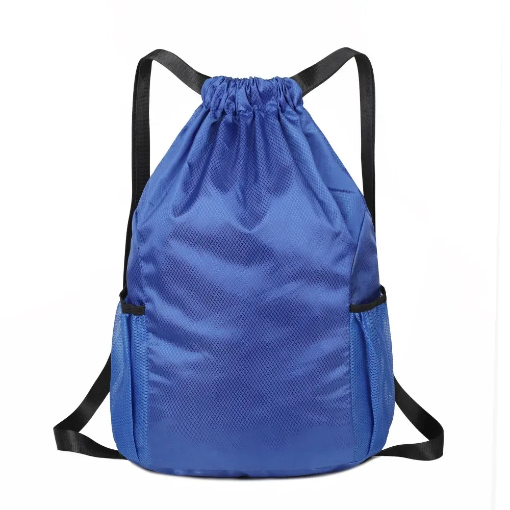 sac à dos léger de haute qualité avec cordon de serrage, imperméable, couleur unie, sac de sport, résistant à l'usure, sac de fitness pour l'extérieur