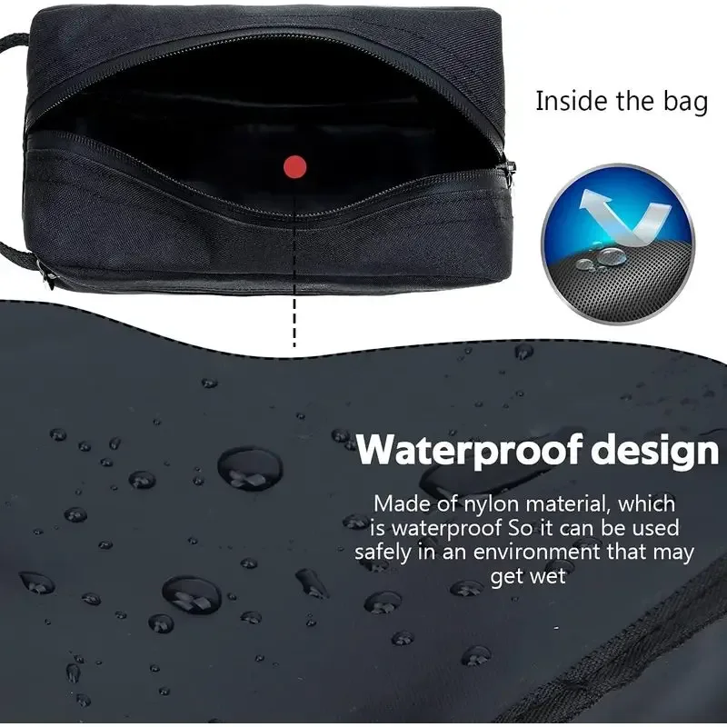 grande trousse de voyage imperméable pour maquillage, trousse de toilette portable unisexe avec compartiments, trousse de rangement pliable pour produits de soin de la peau.