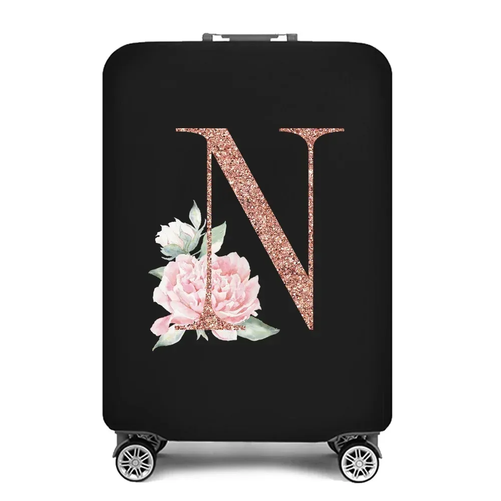 juste de protection élastique pour bagages, optique portable, housse anti-poussière simple, protection anti-rayures, impression or rose, accessoires de voyage