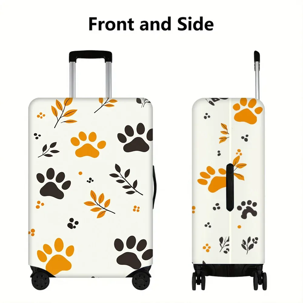 housse valise polyester motif pattes animal blanc bleu noir gris protection voyage grande taille