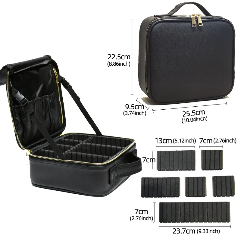 trousse à cosmétiques en cuir pu pour femme, étui de maquillage de voyage portable multifonctionnel, nouveau