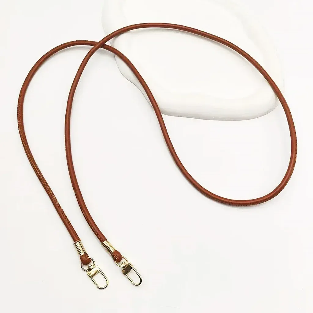nouvelle sangle de remplacement fine et ronde en cuir pu, couleur unie, pour sac bandoulière ou croisé, longue de 120 cm, accessoire cordon de téléphone