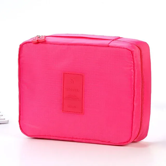 trousse de maquillage de voyage portable pour filles, étanche, multi-compartiments, multifonctionnelle, organisateur de toilette pour femmes