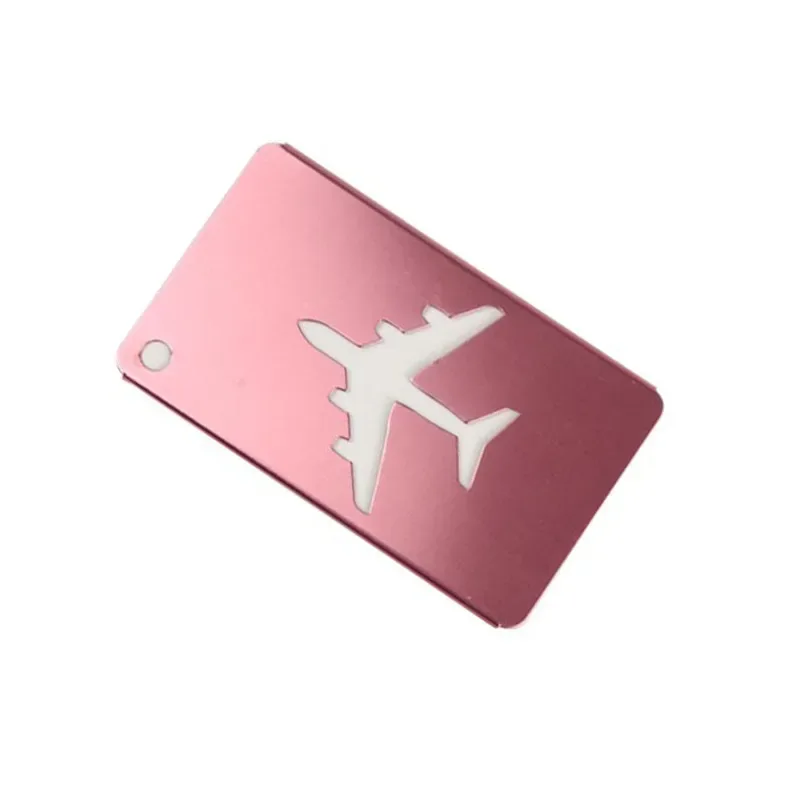 étiquettes de bagage de voyage en métal de mode étiquettes de nom de bagage porte-étiquette d'adresse de valise étiquette de bagage en alliage d'aluminium accessoires de voyage