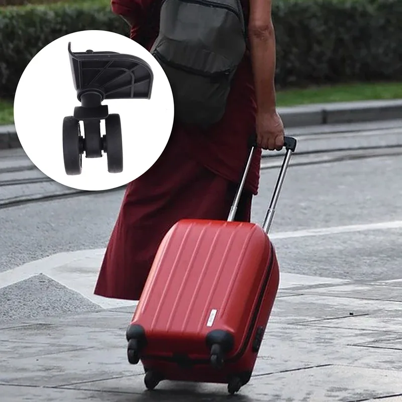 Roues Remplacement Plastique Noir Grande Taille Flexible Pivotement Accessoire Voyage Cintre Sac Rechange Usage Longue Durée